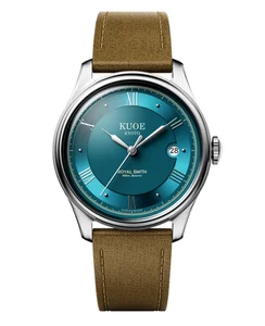 Kuoe ROYAL SMITH 90-006 80 hrs Power Reserve, Blue, Larger