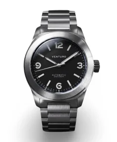 Gruppo Gamma VENTURO Field Watch - Black Dial Blue Lume