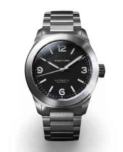 Gruppo Gamma VENTURO Field Watch - Black Dial Blue Lume