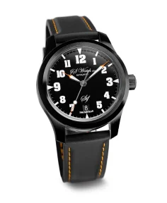 JS Watch Co. Sif NART Orange Hands Black Case