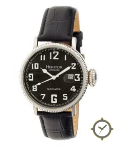 Heritor Automatic Olds Leather-Band Watch