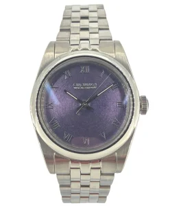 Cincinnati Watch Company Purple Grand Feu Enamel Dial