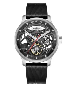 Heritor Watches Heritor Automatic Marcell Leather-Band Watch
