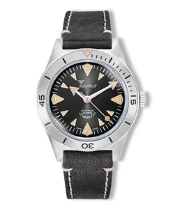 Squale Super-Squale Big Arrows Black Leather