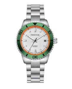 Heritor Watches Heritor Automatic Bexley Stainless Steel-Band Watch Green/Silver
