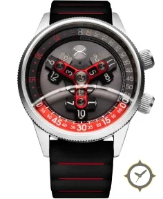 Vendetta II Automatic Wandering Hour Black Gray Red