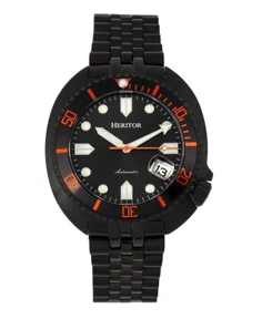 Heritor Watches Heritor Automatic Morrison Leather-Band Watch w/Date Special Edition Black