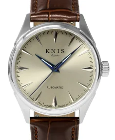 KNIS Kyoto Automatic Sunray Dial Champagne Gold Leather KN001-SGBRLE