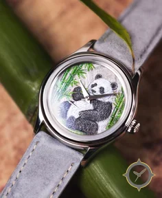 L'Artisan Panda Hand-Painted by @TheDialArtist