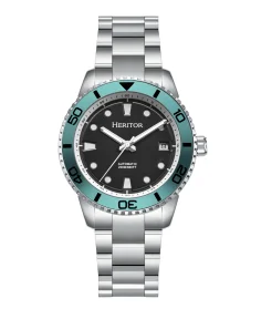 Heritor Watches Heritor Automatic Bexley Stainless Steel-Band Watch Aqua/Blue