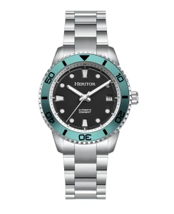 Heritor Watches Heritor Automatic Bexley Stainless Steel-Band Watch Aqua/Blue