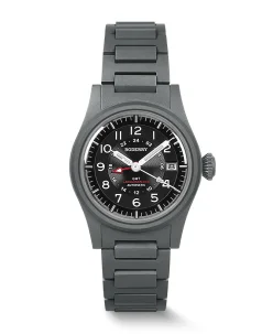 Boderry LANDMASTER GMT Titanium Automatic Tritium Field Watch Black-bracelet