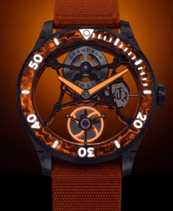 Grandeur USA THAL 300 Skeleton Tourbillon Signal Orange