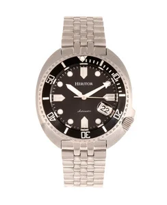 Heritor Watches Heritor Automatic Morrison Leather-Band Watch w/Date Bracelet Black