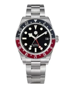 San Martin SAN-MARTIN-WATCHES-SN0109-G-GMT Black With Logo