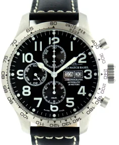 Zeno-Watch Basel Oversized Pilot Tachymeter Chrono Day-Date