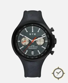 Chronograph steel watch in black DLC