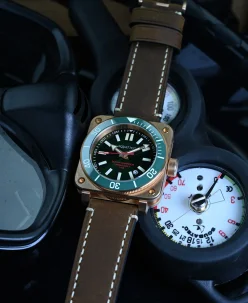 Aquatico Super Charger Bronze Green Dial (NH35) now for September delivery)