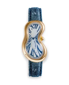 Exaequo Classic Melting Stainless Steel 316L Denim - PVD Yellow Gold