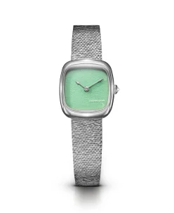 Dennison Mini Lagoon Jadeite In Steel Bark Mesh In Steel