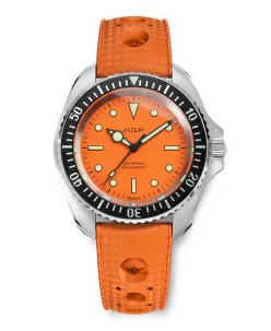 HGP Dive Watches Diver 200M Mecaquartz Diving Watch Orange