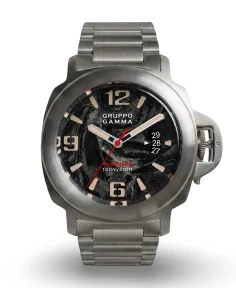 Gruppo Gamma VANGUARD Stainless Steel w/ Date – Luminous Forged Carbon Dial