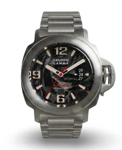 Gruppo Gamma VANGUARD Stainless Steel w/ Date – Luminous Forged Carbon Dial