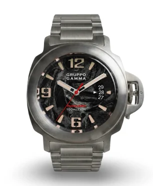 Gruppo Gamma VANGUARD Stainless Steel w/ Date – Luminous Forged Carbon Dial