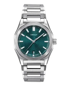 Circula Watches Facet 38 Petrol Steel Strap with Extension Folding Clasp