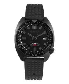 San Martin SN0068G-DH San Martin Logo Black Rubber Strap
