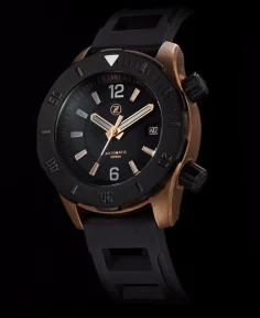 Zelos Abyss 3000m Bronze DLC bezel Black dial
