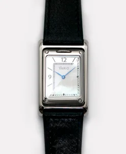 Vario VERSA Reversible Dual Time Silver-White MoP Quartz Watch