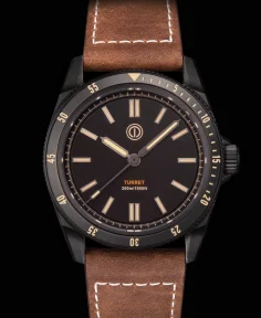 MMI Watches Turret 300M - Model: TR4-OR (PITCH BLACK) (NO DATE) (OLD RADIUM) (NH35)