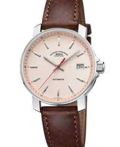 Mühle Glashütte 29er in apricot with vintage leather strap