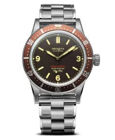 Geckota Ocean-Scout Dive Watch Sienna Brown