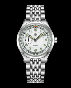 MMI Watches HERITAGE 38 MINT WHITE FULL LUME MODEL: HT-04