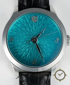 5280 Watch Company Antero Teal Basketweave Pattern Dial