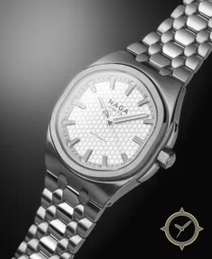 Naga Time Co. NAGA Spire 39 Silver White