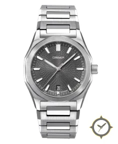 Circula Watches Facet Anthracite Steel Strap with Extension Folding Clasp