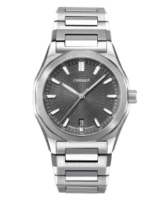 Circula Watches Facet 38 Anthracite Steel Strap with Extension Folding Clasp