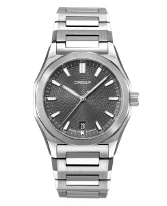 Circula Watches Facet 38 Anthracite Steel Strap with Extension Folding Clasp