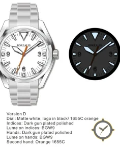 Borealis Sintra white dial Miyota 90S5 automatic movement RR special edition