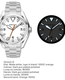 Borealis Sintra white dial Miyota 90S5 automatic movement RR special edition