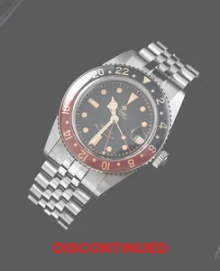 Ixdao Black Vintage GMT 904L Stainless Steel