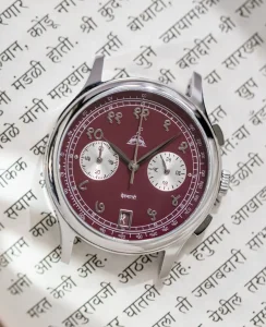 Delhi Watch Company DWC Devanagari Chronograph Burgundy