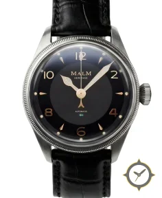 Malm Watches Heritage 39 Black Swiss Automatic