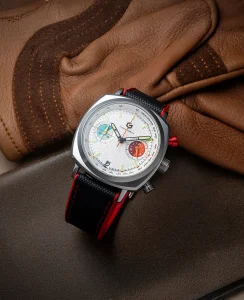 Geylang Watch Co APEX - Hybrid Chronograph Silver Case, White Dial