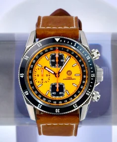 MMI Watches TURRET MARINE CHRONOGRAPH V2 BISMARCK YELLOW MODEL TRC-21L (LEATHER/RUBBER STRAPS)