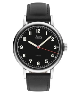 Stowa Partitio Classic black with red seconds hand