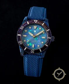 Full Timascus Pearl Diver V2 - Light Blue Opal (39 mm, 200 m)